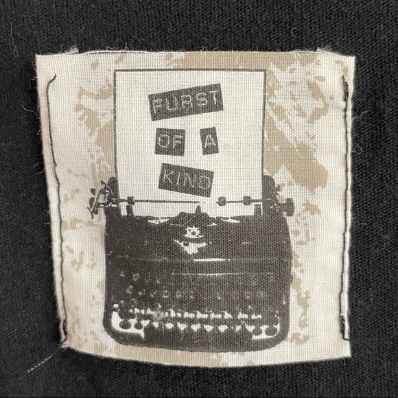 Furst of a Kind Button Down Polka Dot Tie Up Crop Top, Size L - Picture 4 of 4